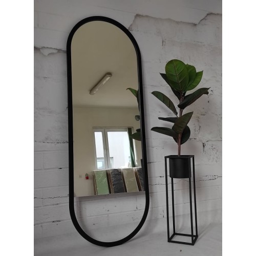 Ovális tükör matt fekete mdf keretben - ODYS - keret színe tetszés szerint választható 2