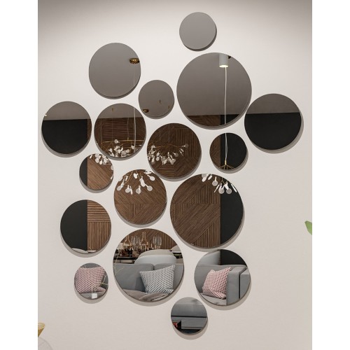 Kör alakú csiszolt tükörkészlet 17 db: 3x fi40, 8x fi30, 6x fi20 2