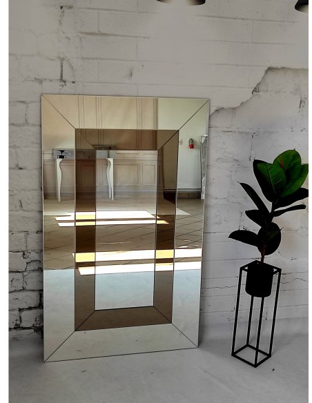 Dekoratív kéttónusú glamour tükör - INES