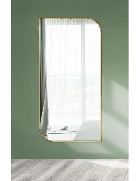 Tükör arany MDF SLIM keretben - TEARDROP - keret színe az Ön által választott színben