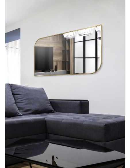 Tükör arany MDF SLIM keretben - TEARDROP - keret színe az Ön által választott színben