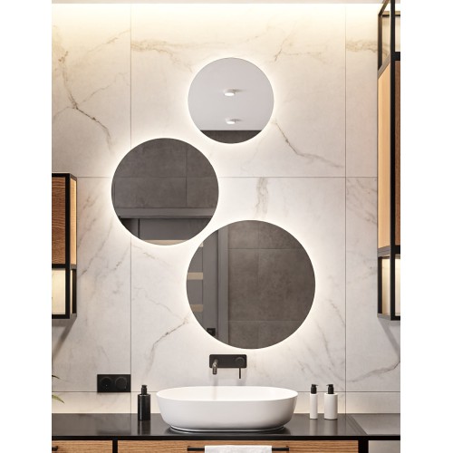 Három kerek tükörből álló készlet megvilágítással - TRES LED 2