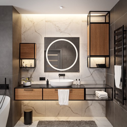 Fürdőszobai tükör megvilágítással - HUGO LED