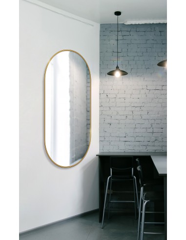 Ovális tükör arany MDF SLIM keretben - OLI - keret színe az Ön által választott színben