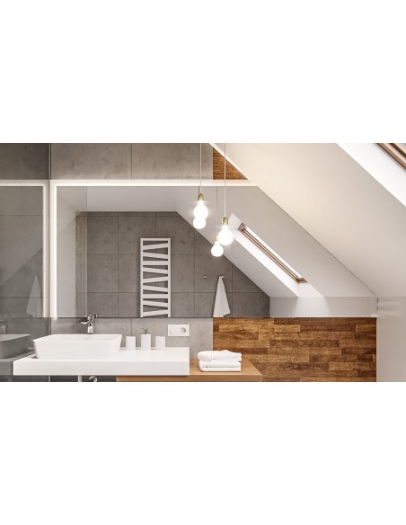 Homokfúvott tükör padlásra - méretre - RABA LED