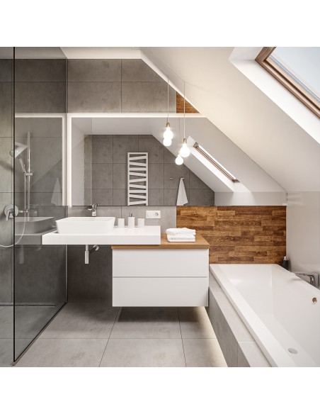 Homokfúvott tükör padlásra - méretre - RABA LED