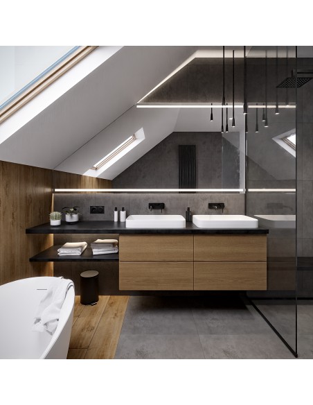 Homokfúvott tükör a padlásra - Személyre szabottan - NETTA LED