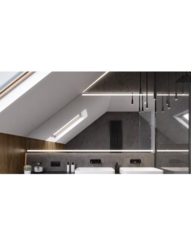 Homokfúvott tükör a padlásra - Személyre szabottan - NETTA LED