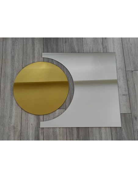 Fürdőszobai tükörkészlet kör és üstökös dekorációs panel -KOSMIK II