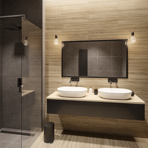 Toaletti tükör fekete keretben 60x80 - 1503001