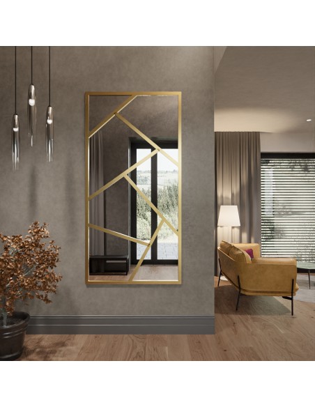 Tükör aszimmetrikus mdf rudakkal - WERO - keret színe az Ön által választott színben