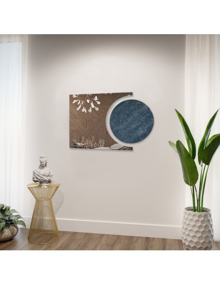 Fürdőszobai tükörkészlet kör és üstökös dekorációs panel -KOSMIK II