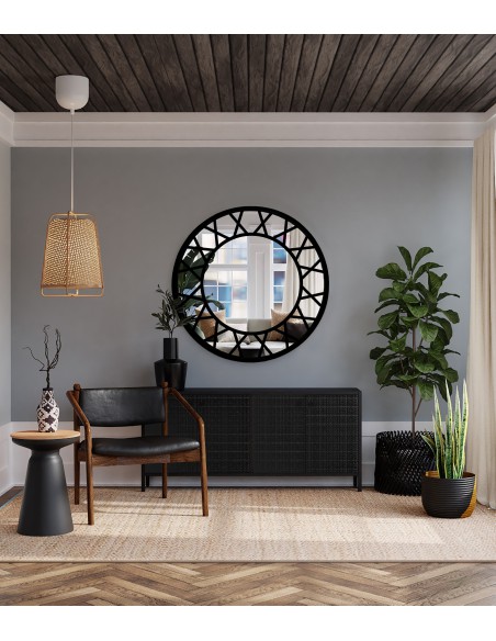 Dekoratív kerek tükör loft stílusban - ELENA