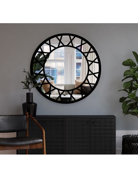 Dekoratív kerek tükör loft stílusban - ELENA