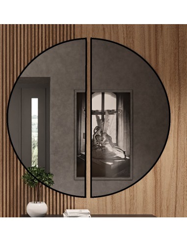 Fekete MDF SLIM keretben lévő félkerék-készlet - HILDA SET - a keret színe az Ön választása szerint