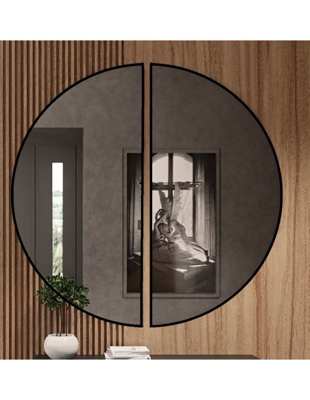 Fekete MDF SLIM keretben lévő félkerék-készlet - HILDA SET - a keret színe az Ön választása szerint