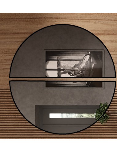 Fekete MDF SLIM keretben lévő félkerék-készlet - HILDA SET - a keret színe az Ön választása szerint