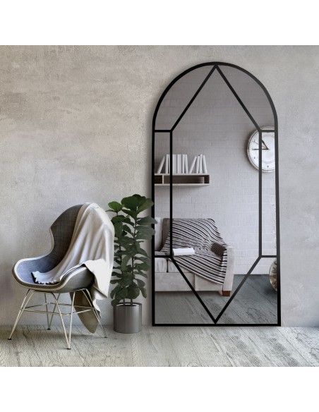 Fél-ovális tükör mdf keretben - ABLAK IV - keret színe tetszés szerint választható