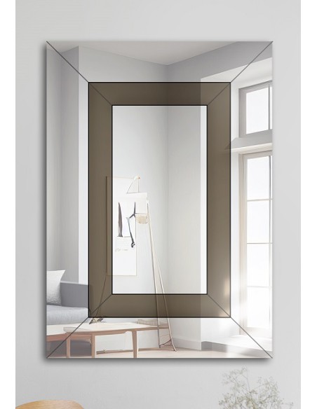 Dekoratív kéttónusú glamour tükör - INES