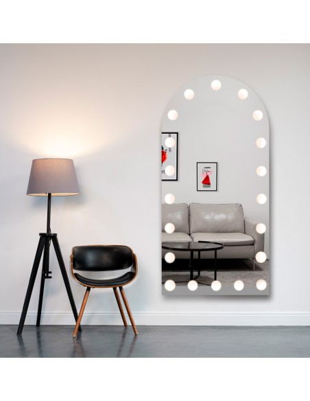 Félovális tükör megvilágítással - OSLO LED