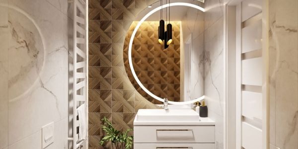 Tükör a fürdőszobában: a csempékkel síkban vagy a fülkében beépítve?